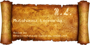 Mutshausz Leonarda névjegykártya